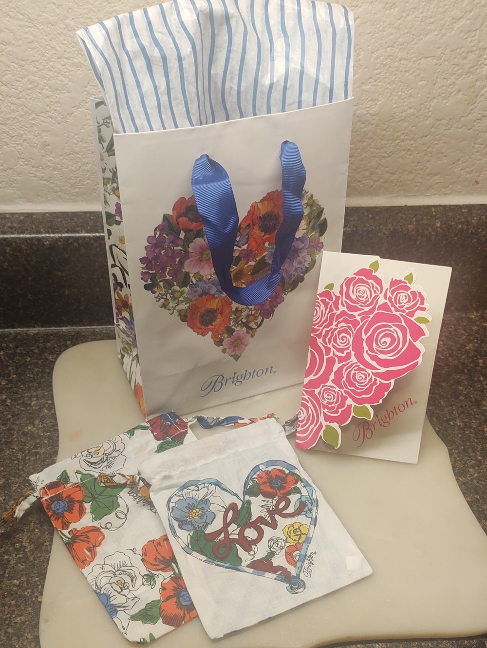 NEW! Brighton Gift Bag Set Medium with Jewelry Pouch - Updated Listing!
